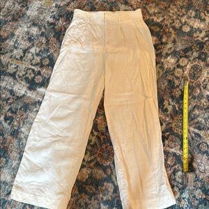 Everlane high waisted linen Light Cream Pants